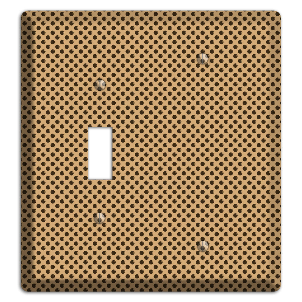Beige with Brown Polka Dots Toggle / Blank Wallplate