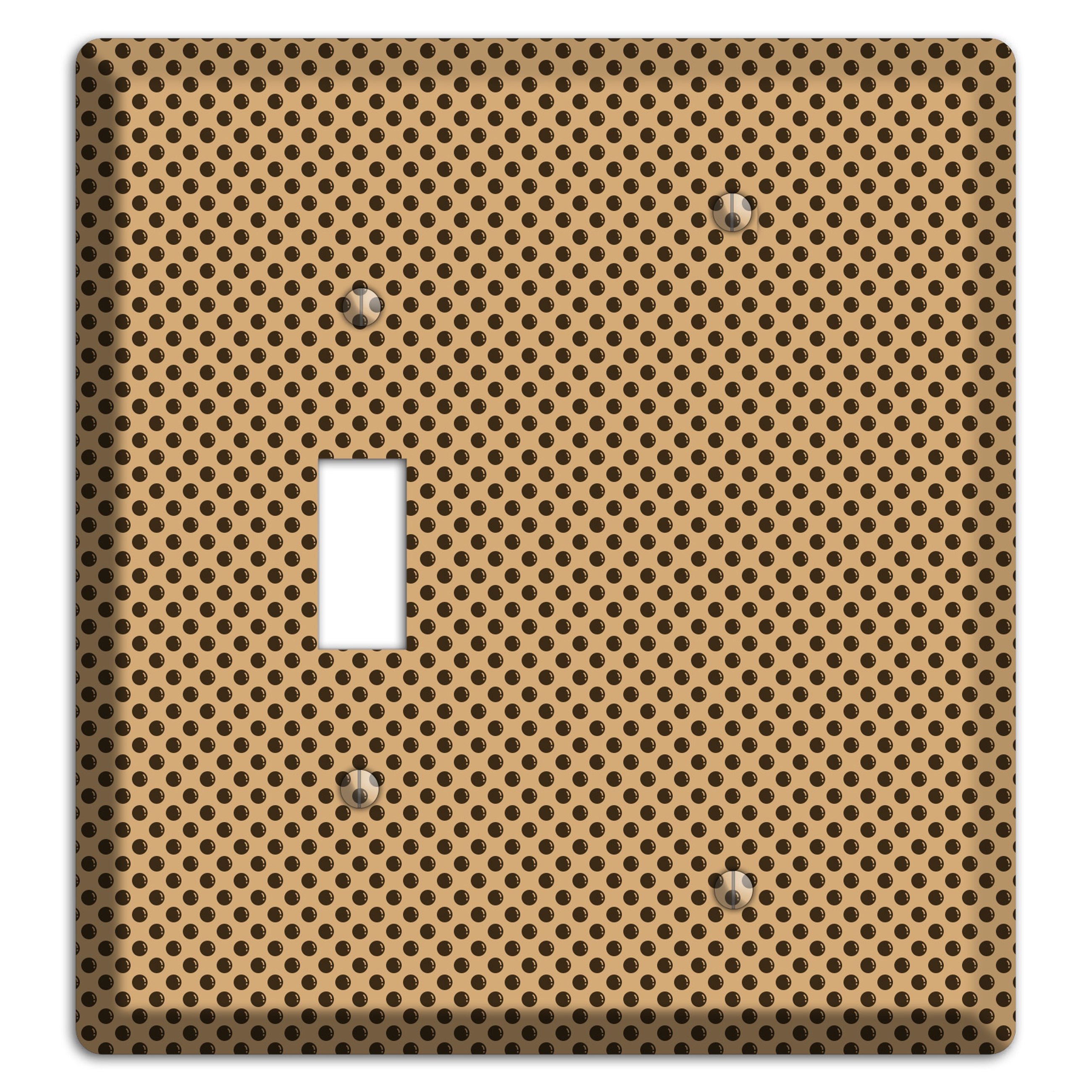 Beige with Brown Polka Dots Toggle / Blank Wallplate