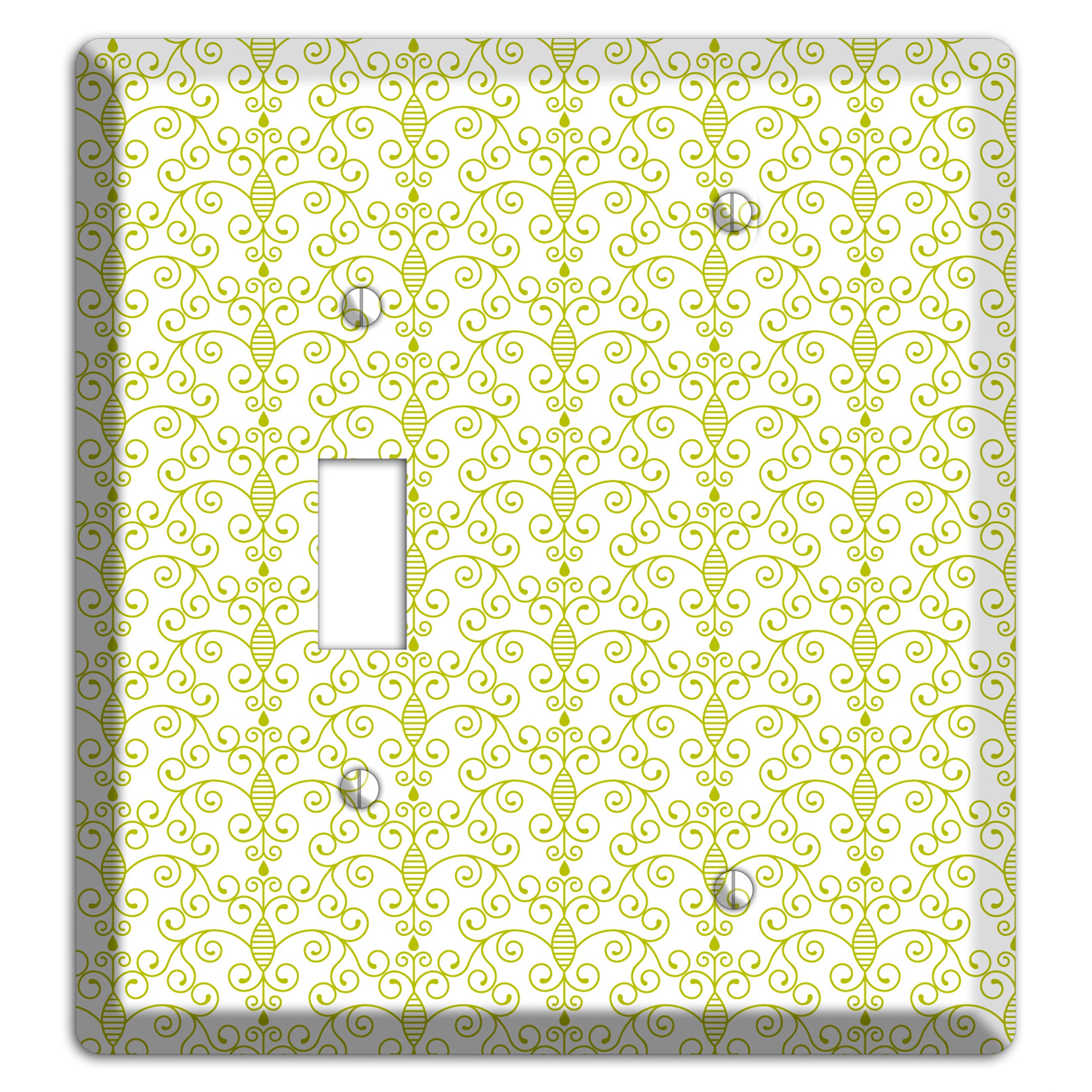 Olive Toile Half Drop Toggle / Blank Wallplate