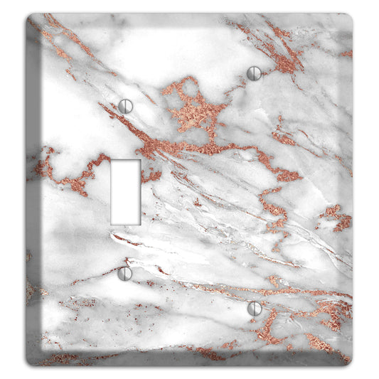 Sanguine Brown Marble 7 Toggle / Blank Wallplate