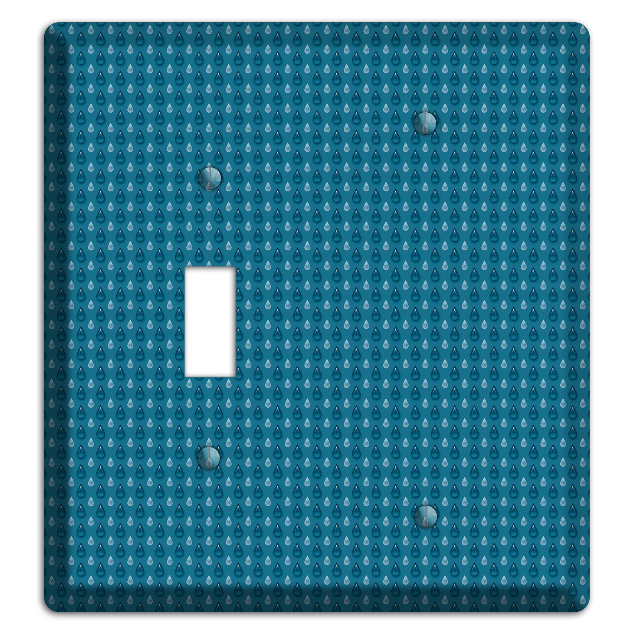 Blue Drops Toggle / Blank Wallplate