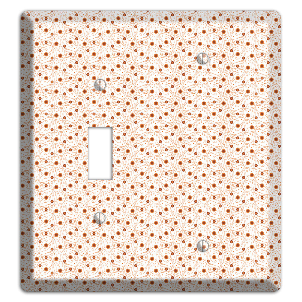 Tiny White Vine Floral Toggle / Blank Wallplate
