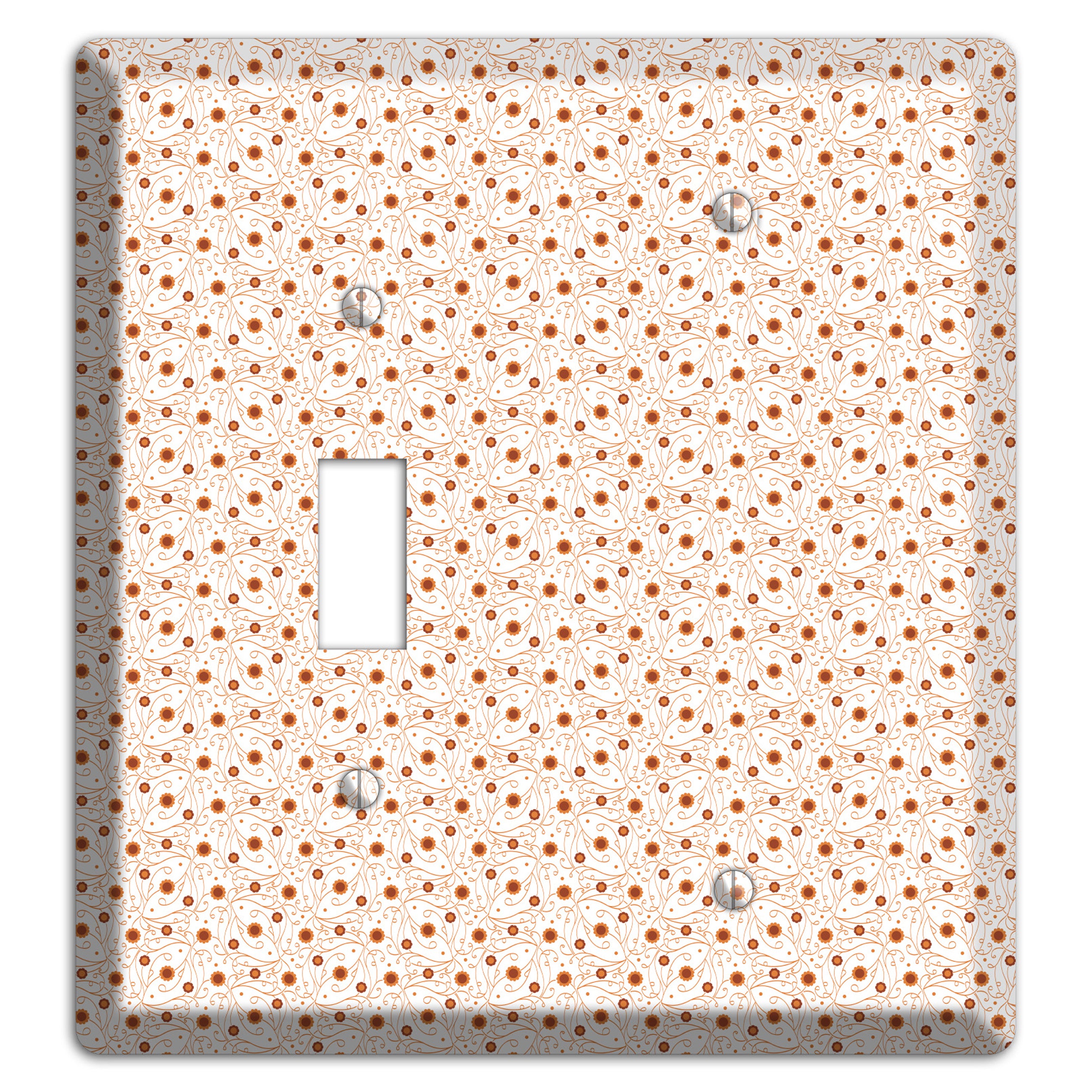 Tiny White Vine Floral Toggle / Blank Wallplate