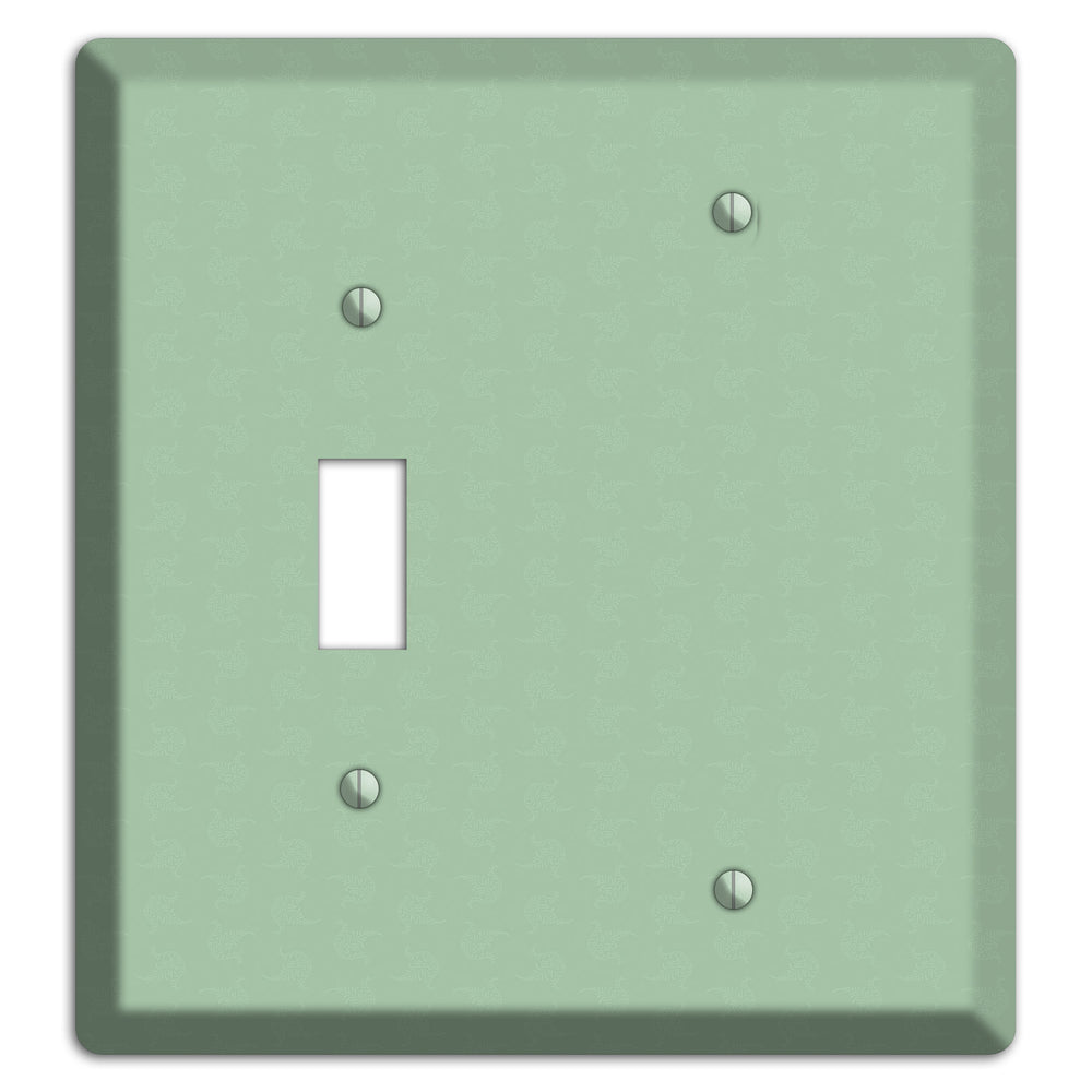Sage Tiny Cartouche Toggle / Blank Wallplate