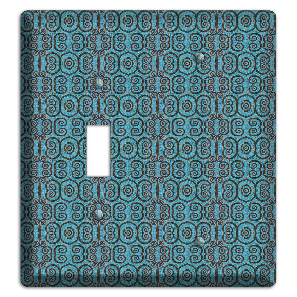 Blue Tapestry Toggle / Blank Wallplate