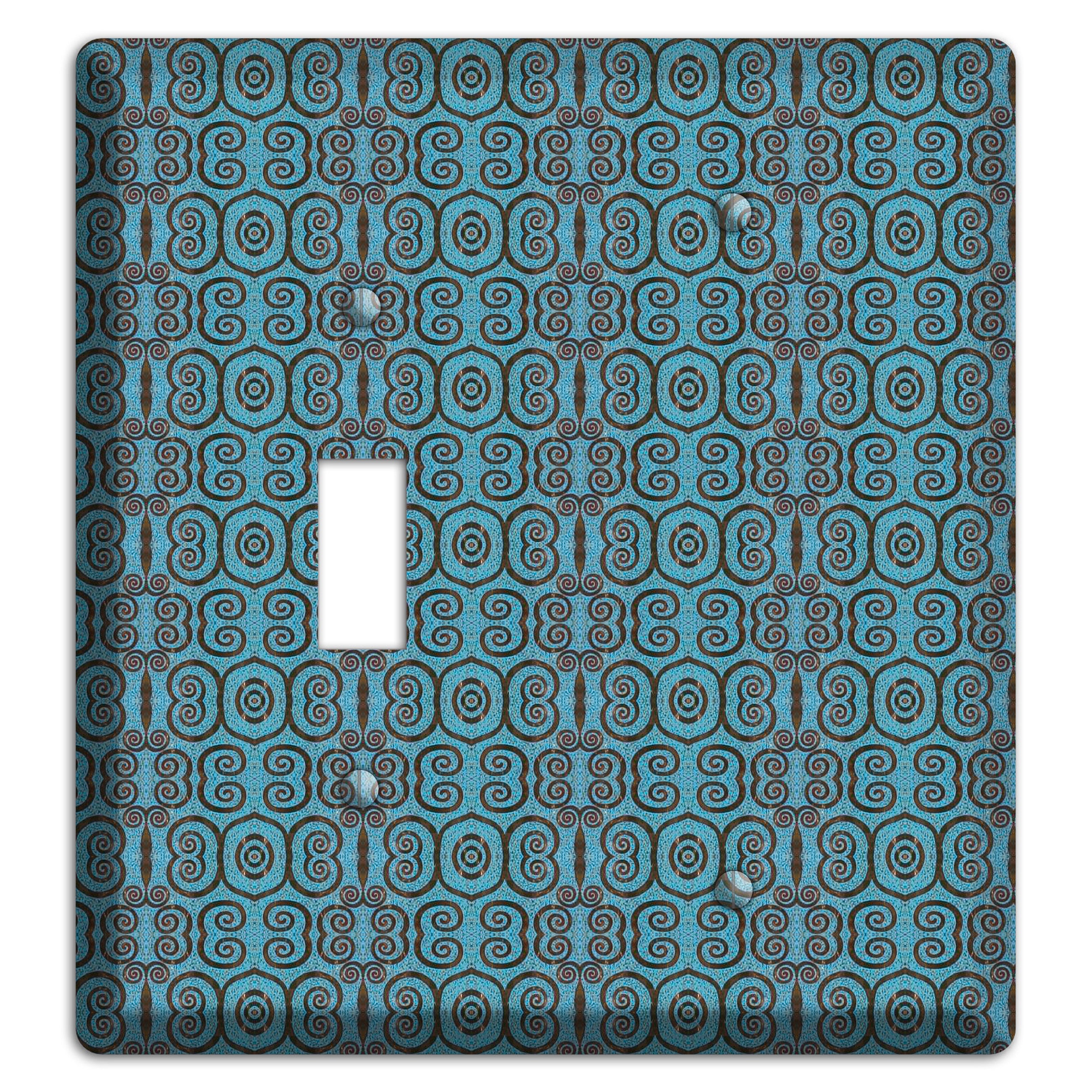 Blue Tapestry Toggle / Blank Wallplate