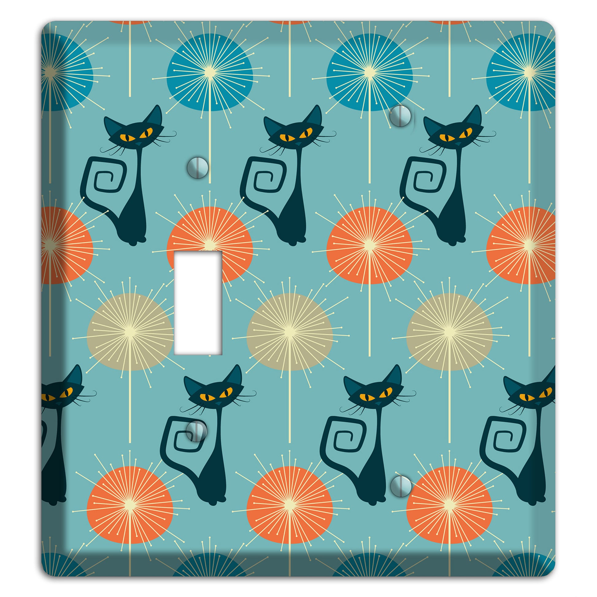 Atomic Burst Kitties Toggle / Blank Wallplate