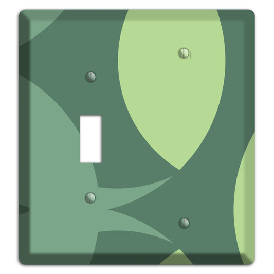 Green Abstract Toggle / Blank Wallplate