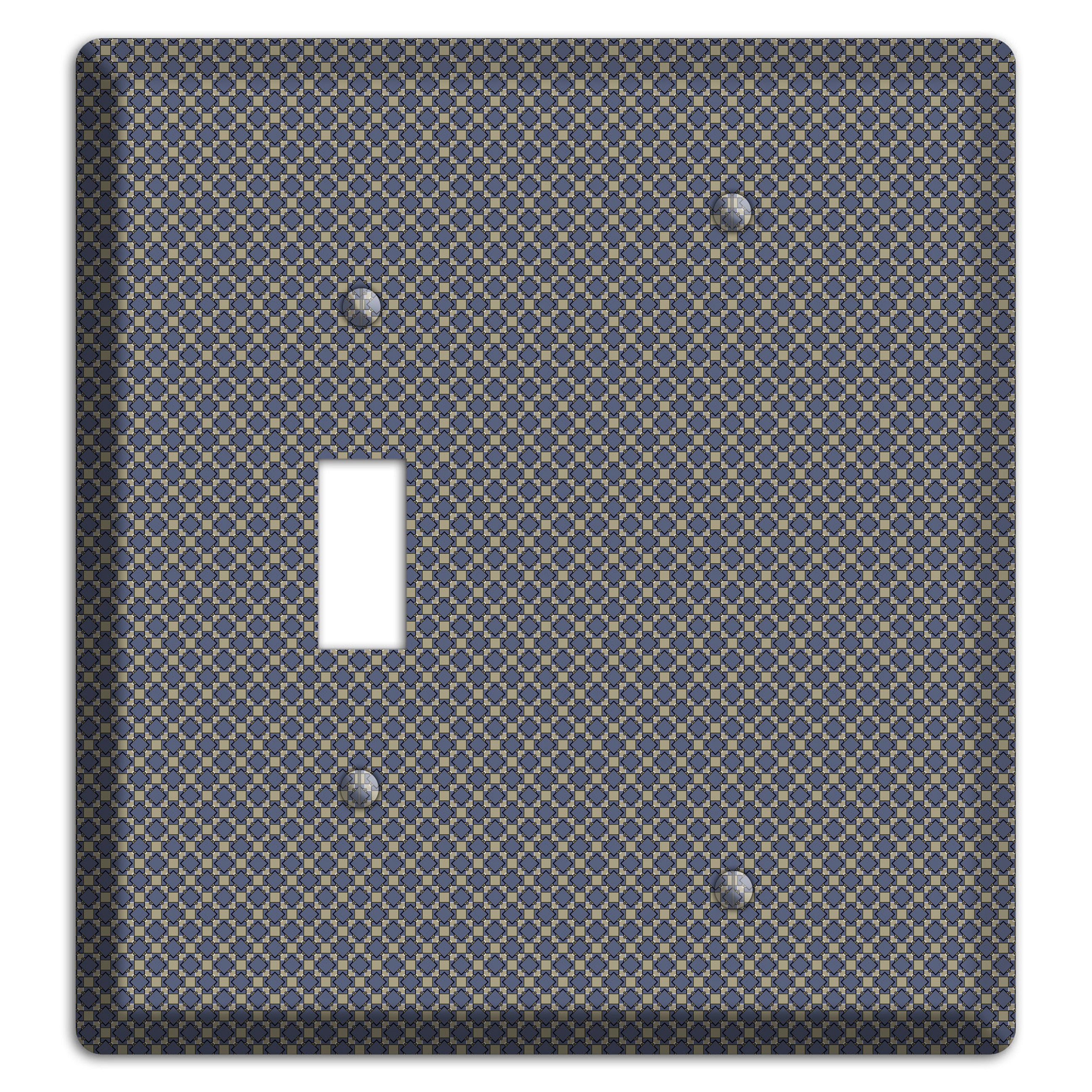 Blue-grey Arabesque Toggle / Blank Wallplate