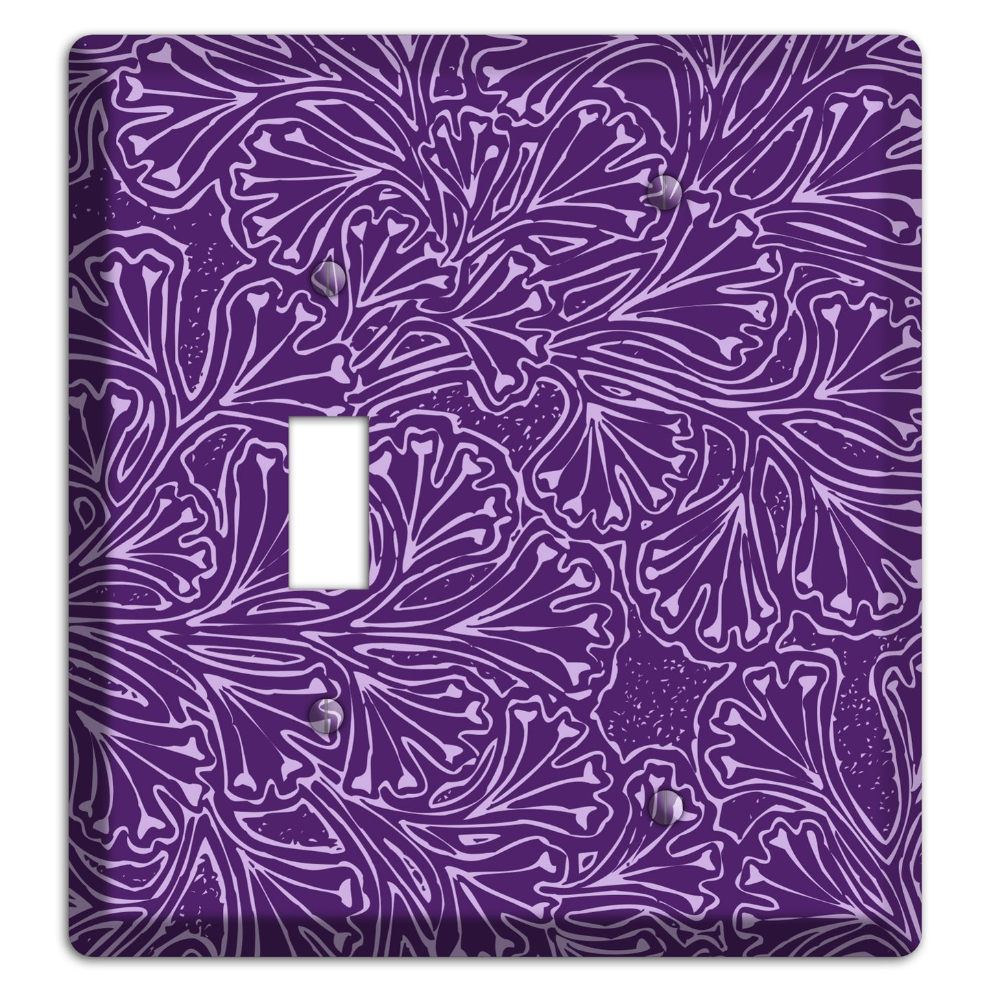Deco Purple Interlocking Floral Toggle / Blank Wallplate