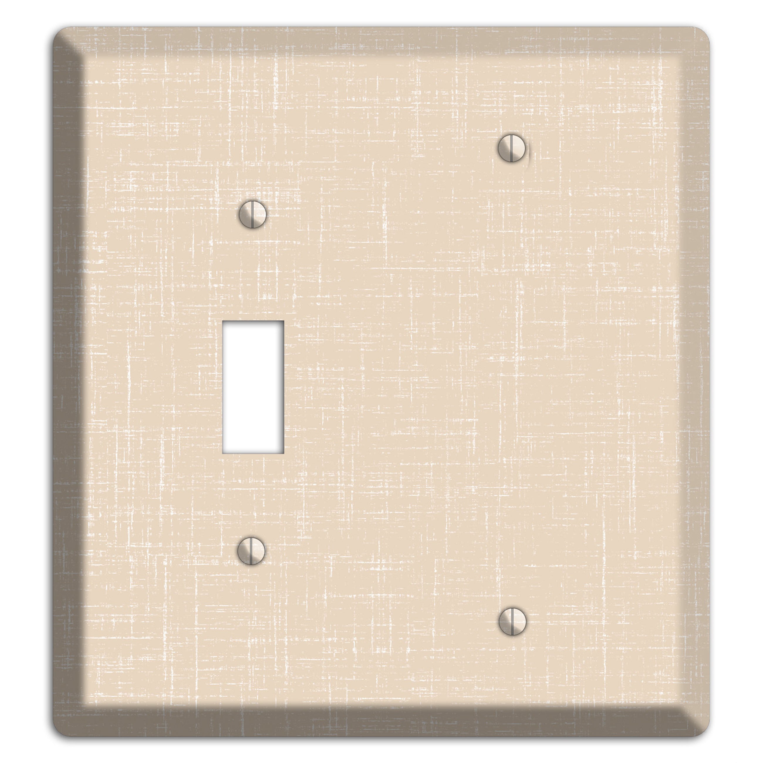 Double Spanish White Neutral Texture Toggle / Blank Wallplate