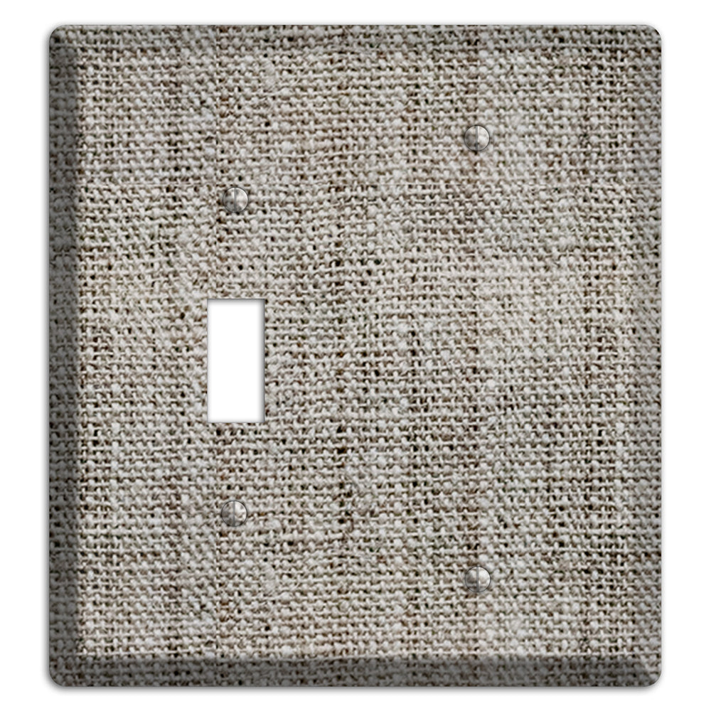 Zorba Burlap Toggle / Blank Wallplate
