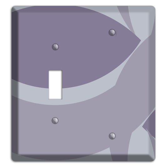 Grey and Lavender Abstract Toggle / Blank Wallplate