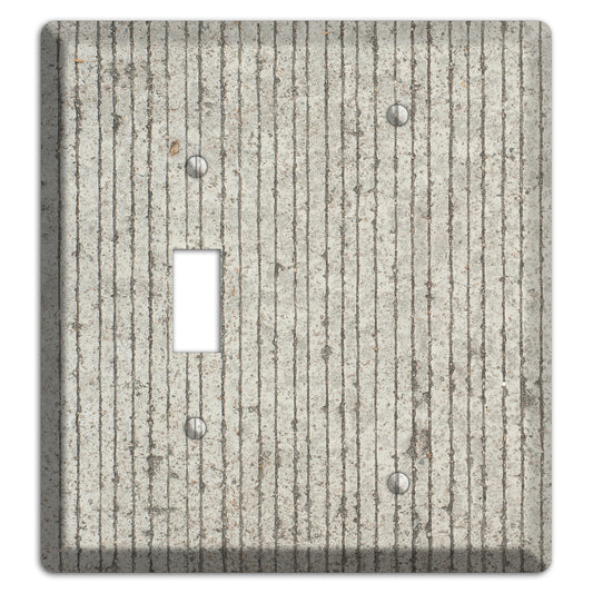 Vertical Concrete Toggle / Blank Wallplate