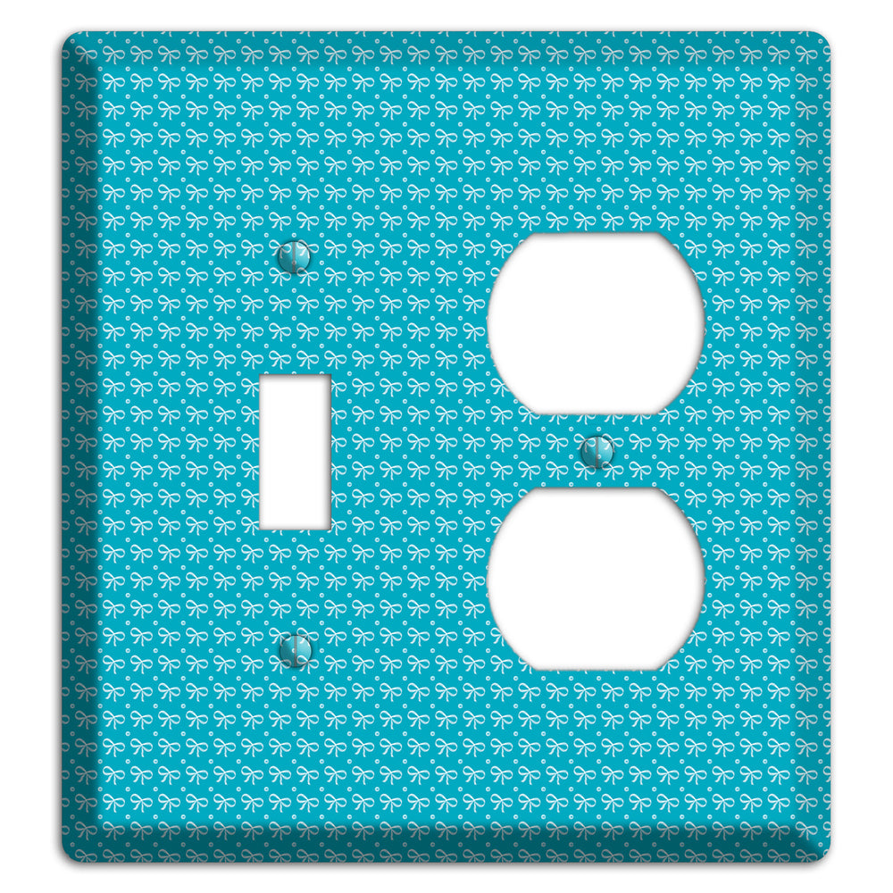 Turquoise Bows Toggle / Duplex Wallplate