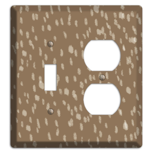 Brown and White Speckle Toggle / Duplex Wallplate