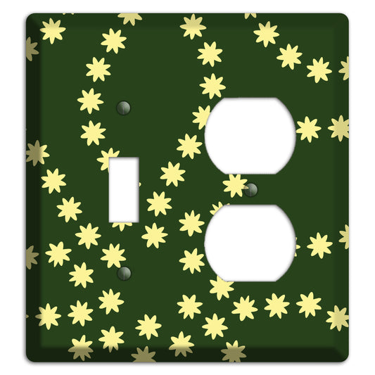 Green with Yellow Constellation Toggle / Duplex Wallplate