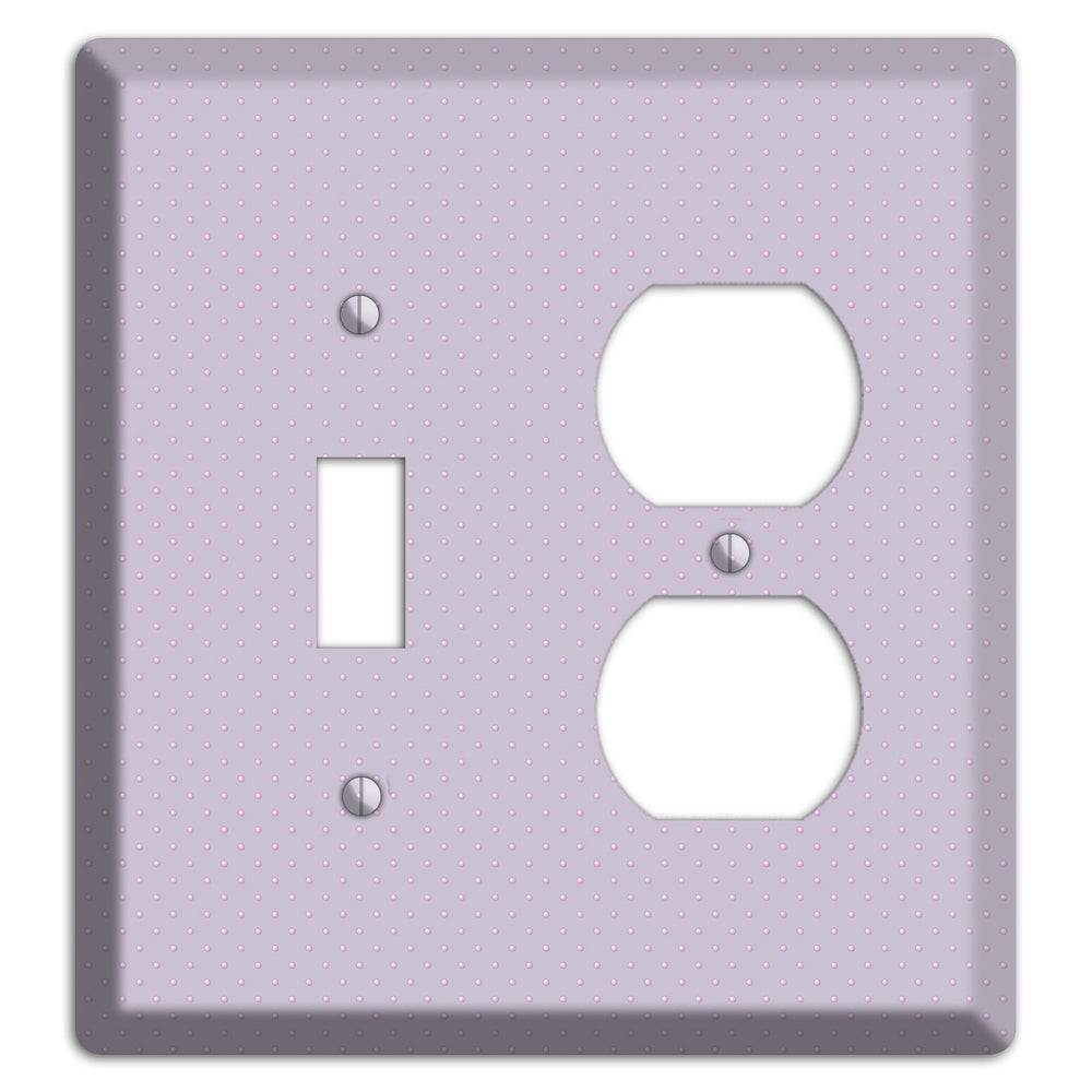 Lavender with Tiny Dots Toggle / Duplex Wallplate