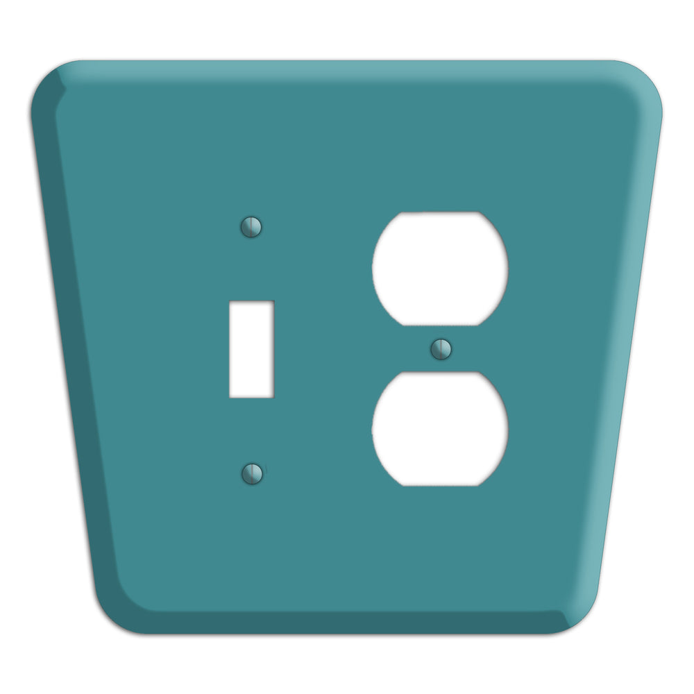 Turqouise Mid-Century Toggle / Duplex Wallplate