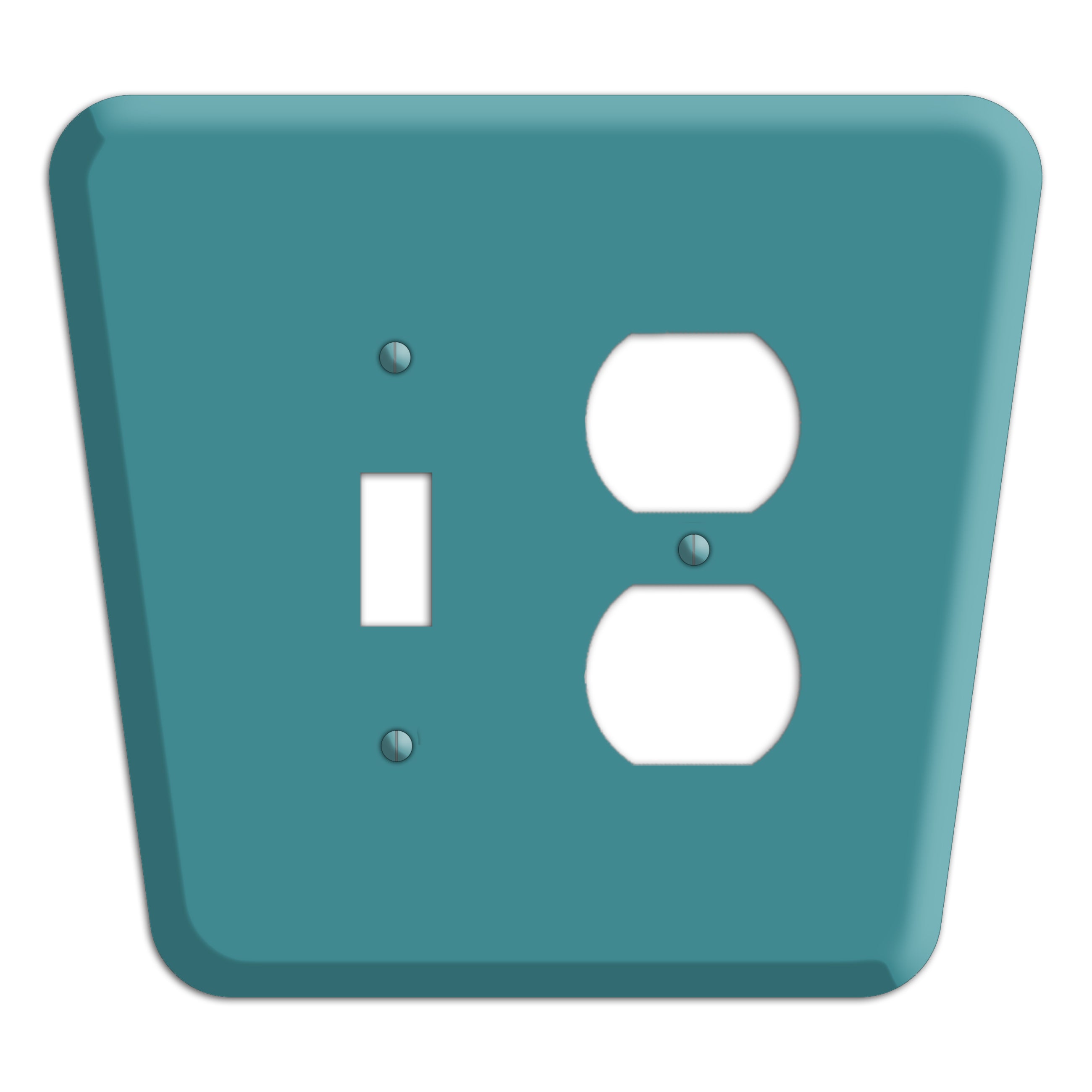 Turqouise Mid-Century Toggle / Duplex Wallplate