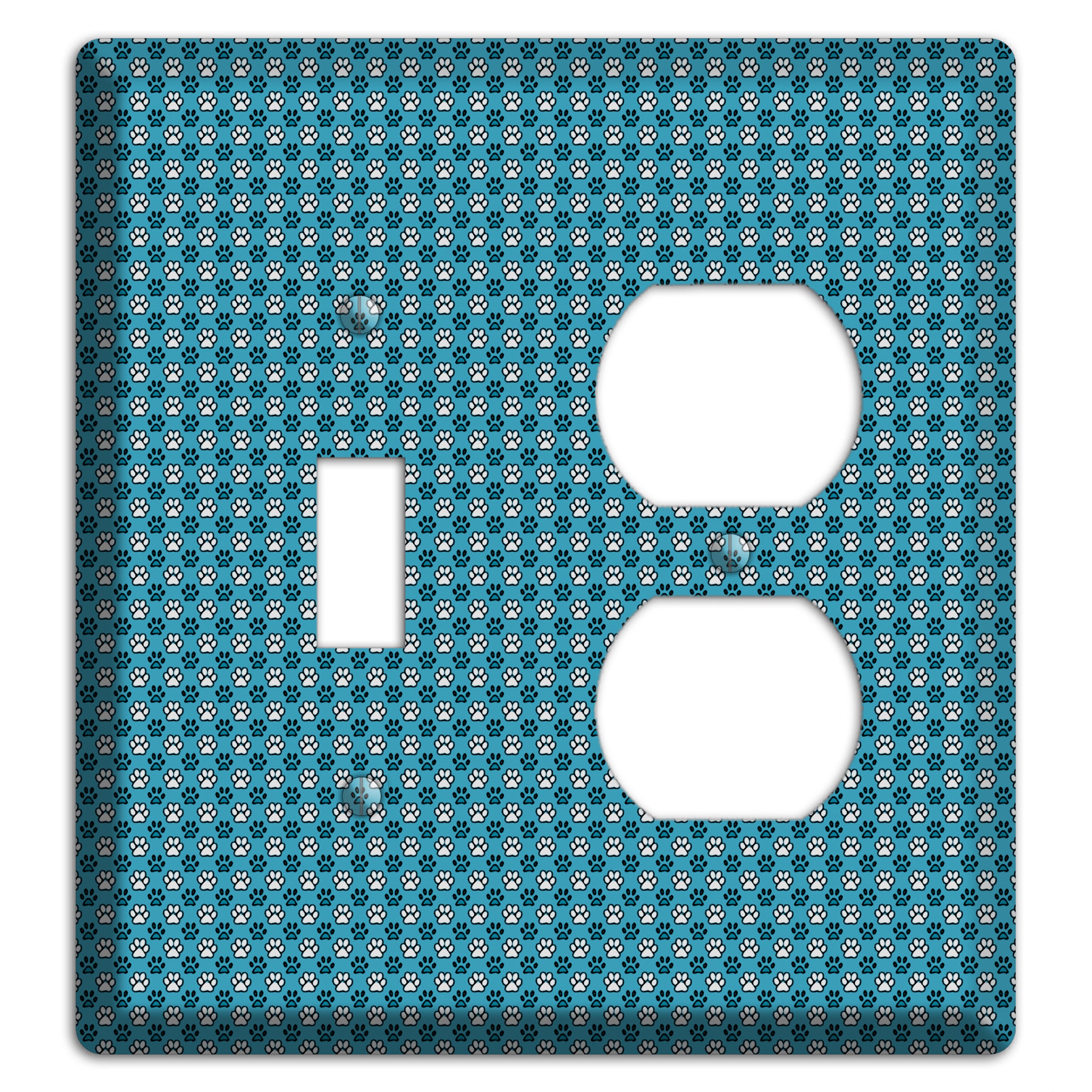 Blue Paw Prints Toggle / Duplex Wallplate