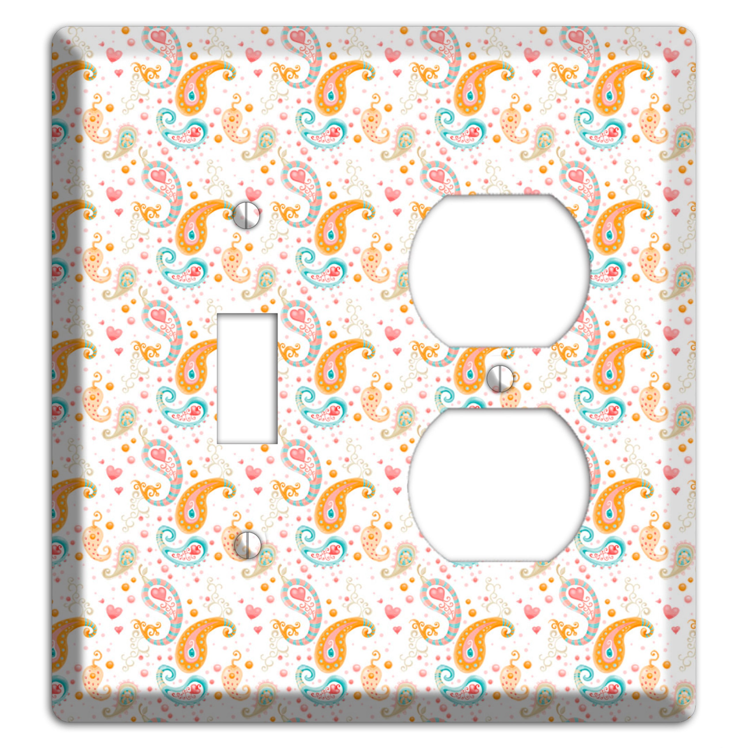 Small Paisley Toggle / Duplex Wallplate