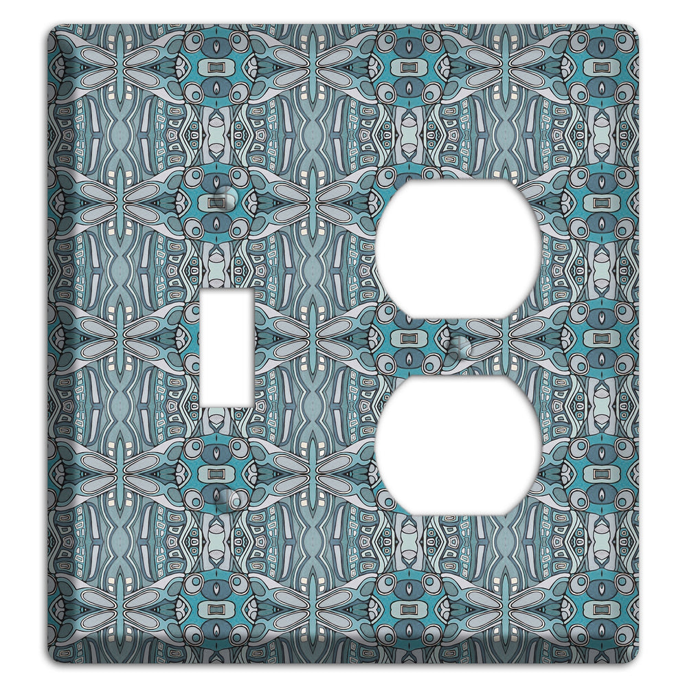 Blue Tapestry Toggle / Duplex Wallplate