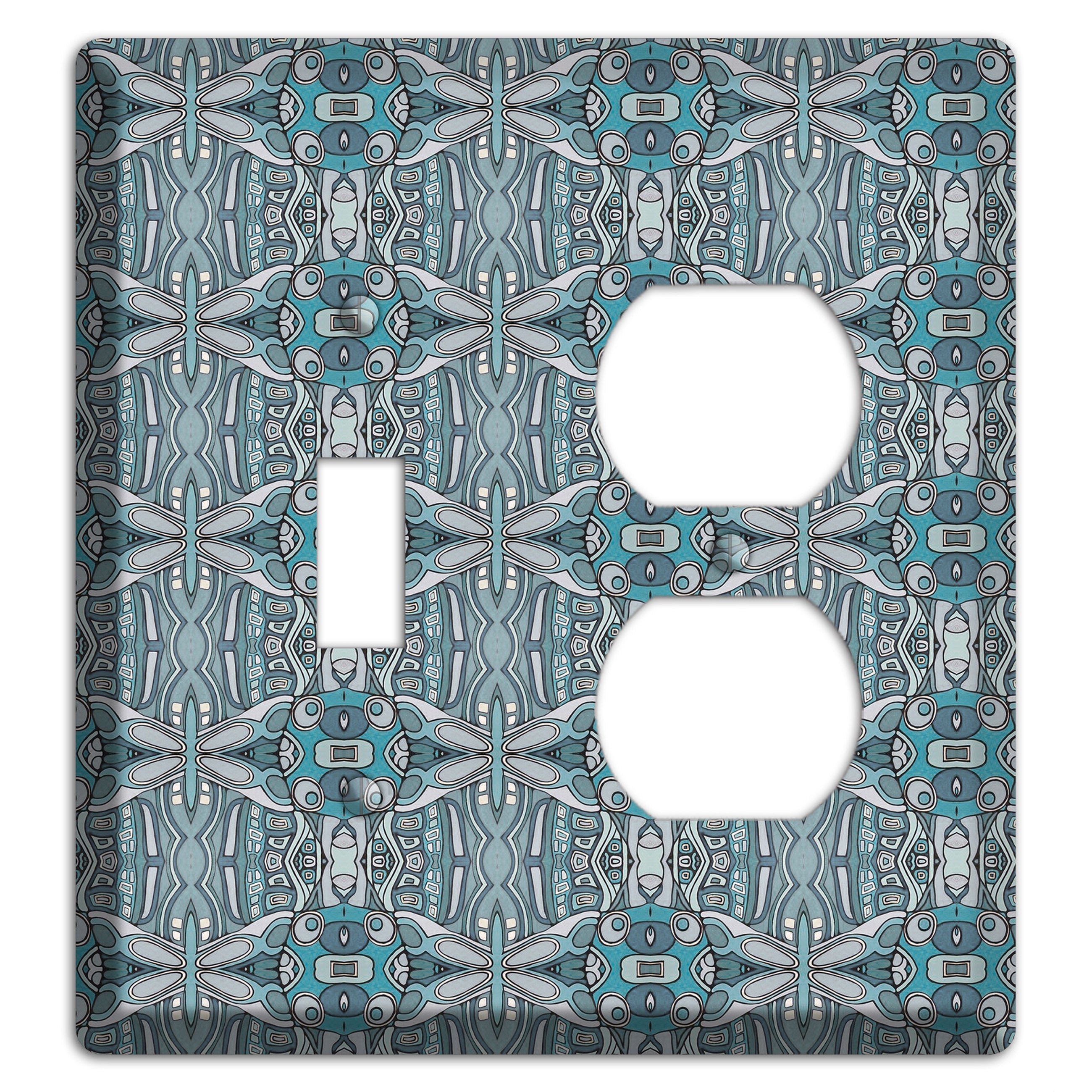 Blue Tapestry Toggle / Duplex Wallplate
