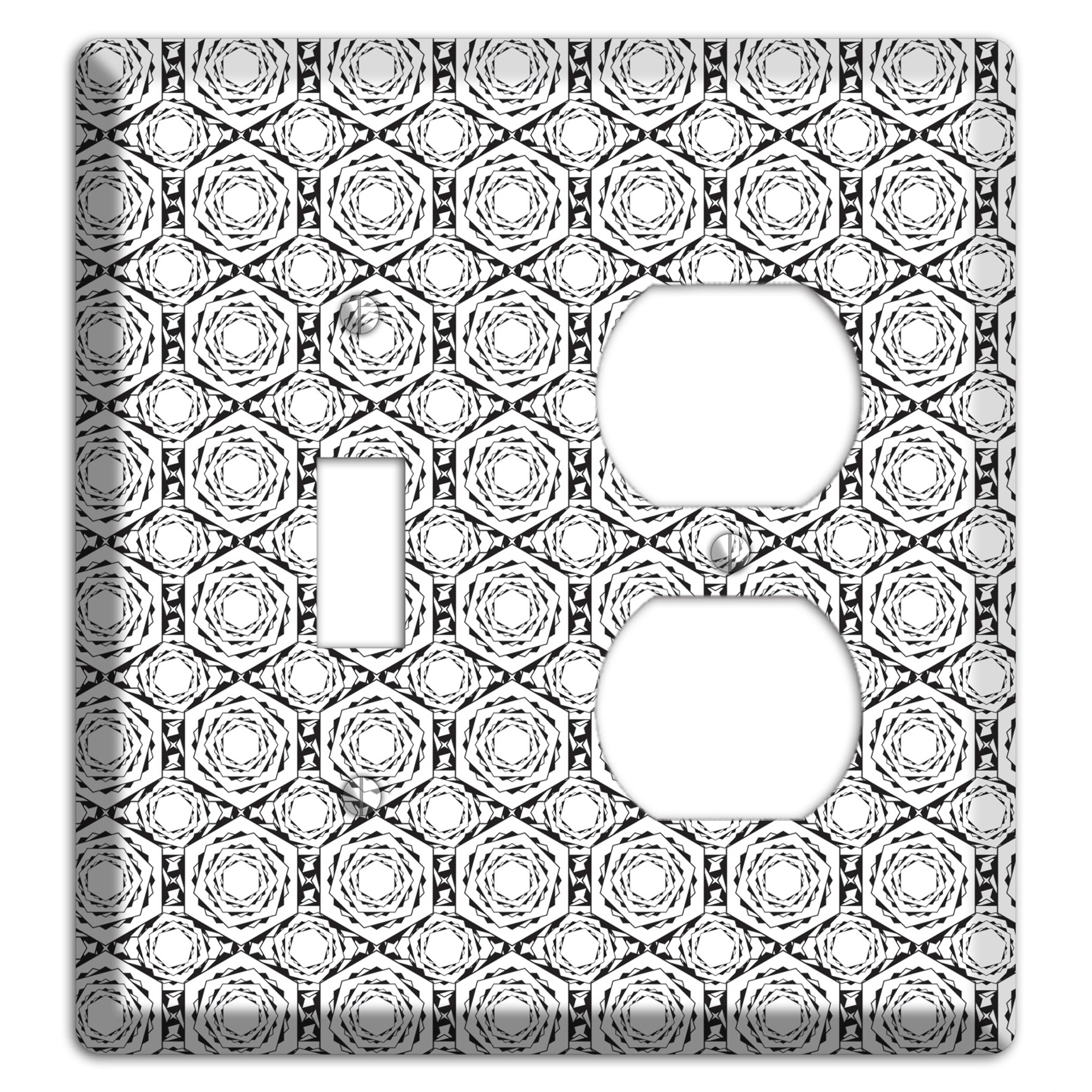 Overlay Hexagon Rotation Repeat Toggle / Duplex Wallplate
