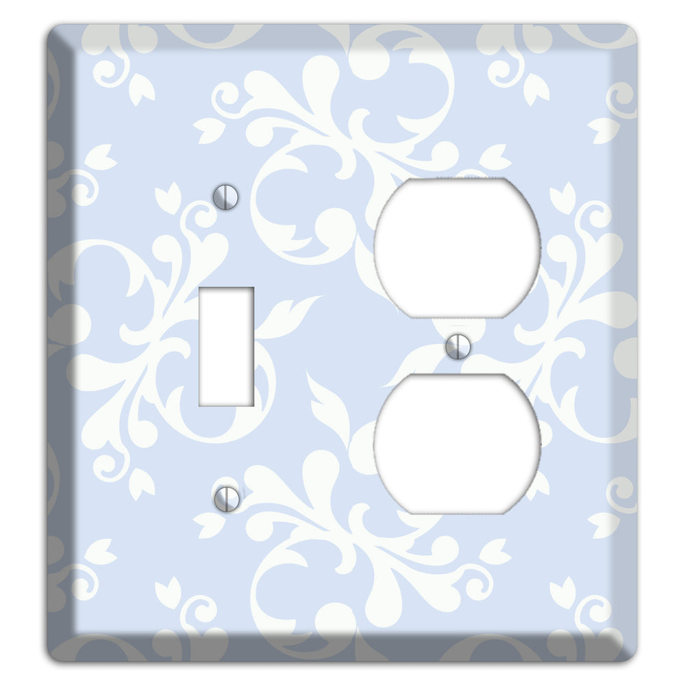 Light Blue Victorian Toile Toggle / Duplex Wallplate
