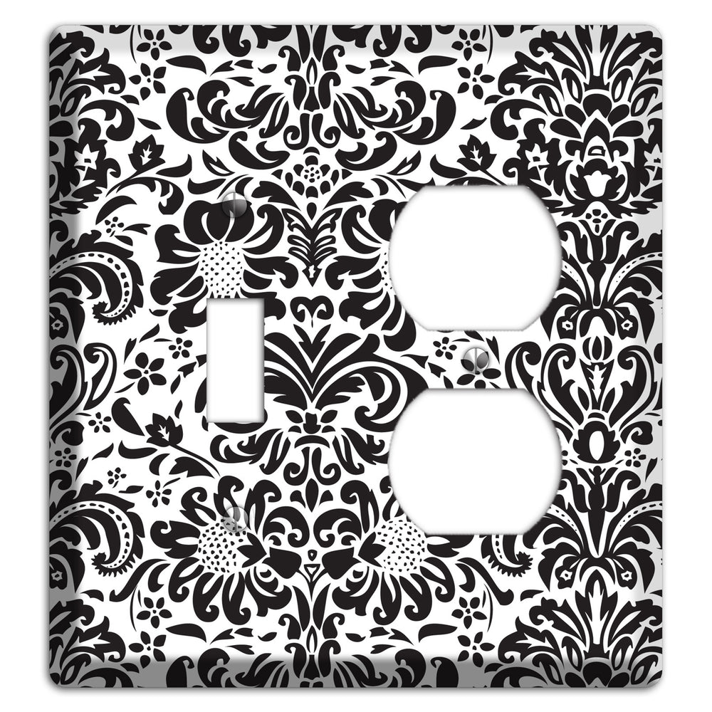 White with Black Toile Toggle / Duplex Wallplate