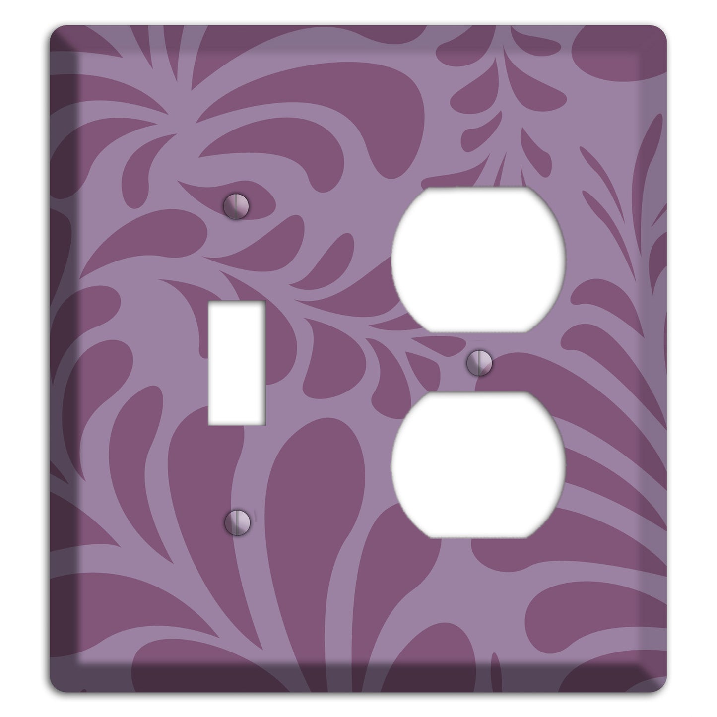 Purple Herati Toggle / Duplex Wallplate