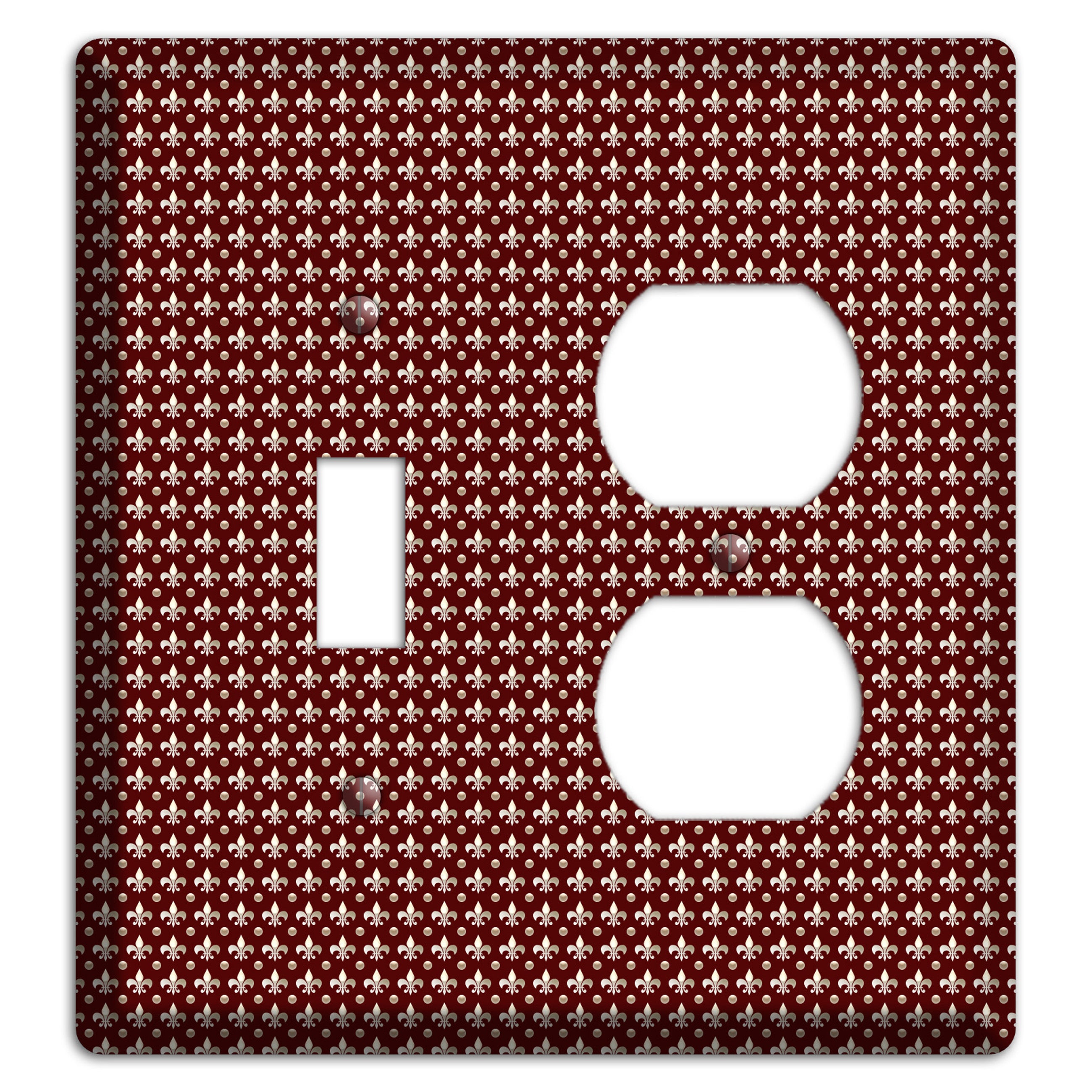 Brown Fleur de Lis Toggle / Duplex Wallplate