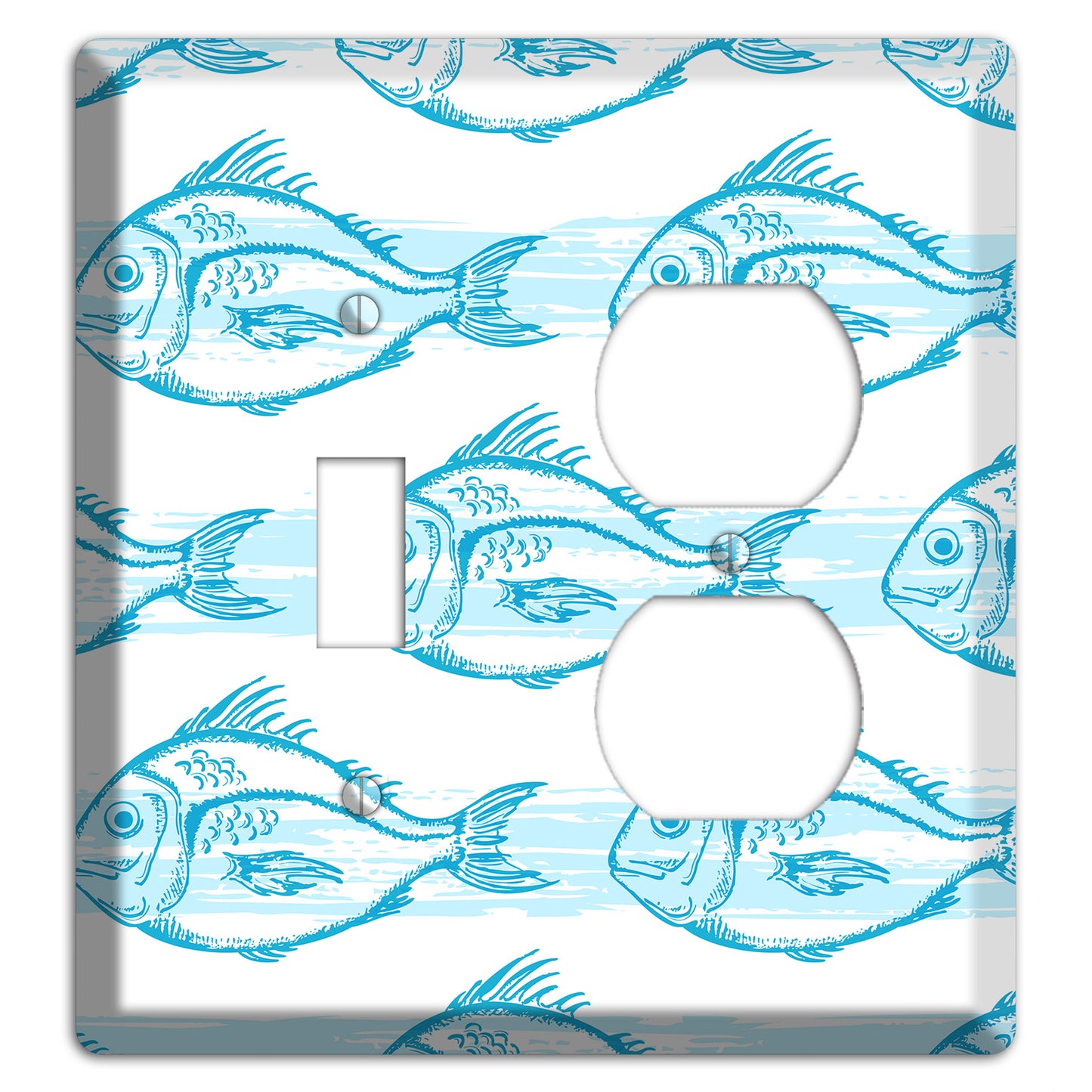 Blue Fish Toggle / Duplex Wallplate