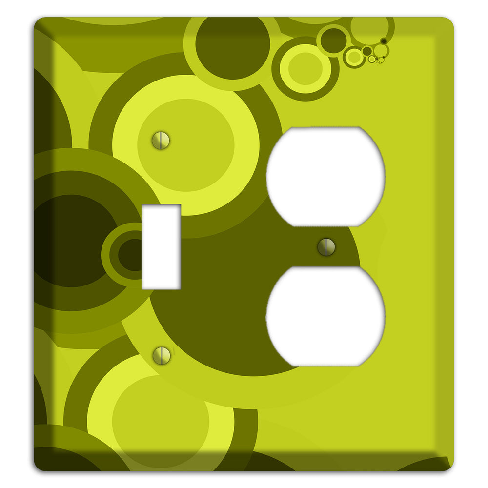 Green Circles Toggle / Duplex Wallplate
