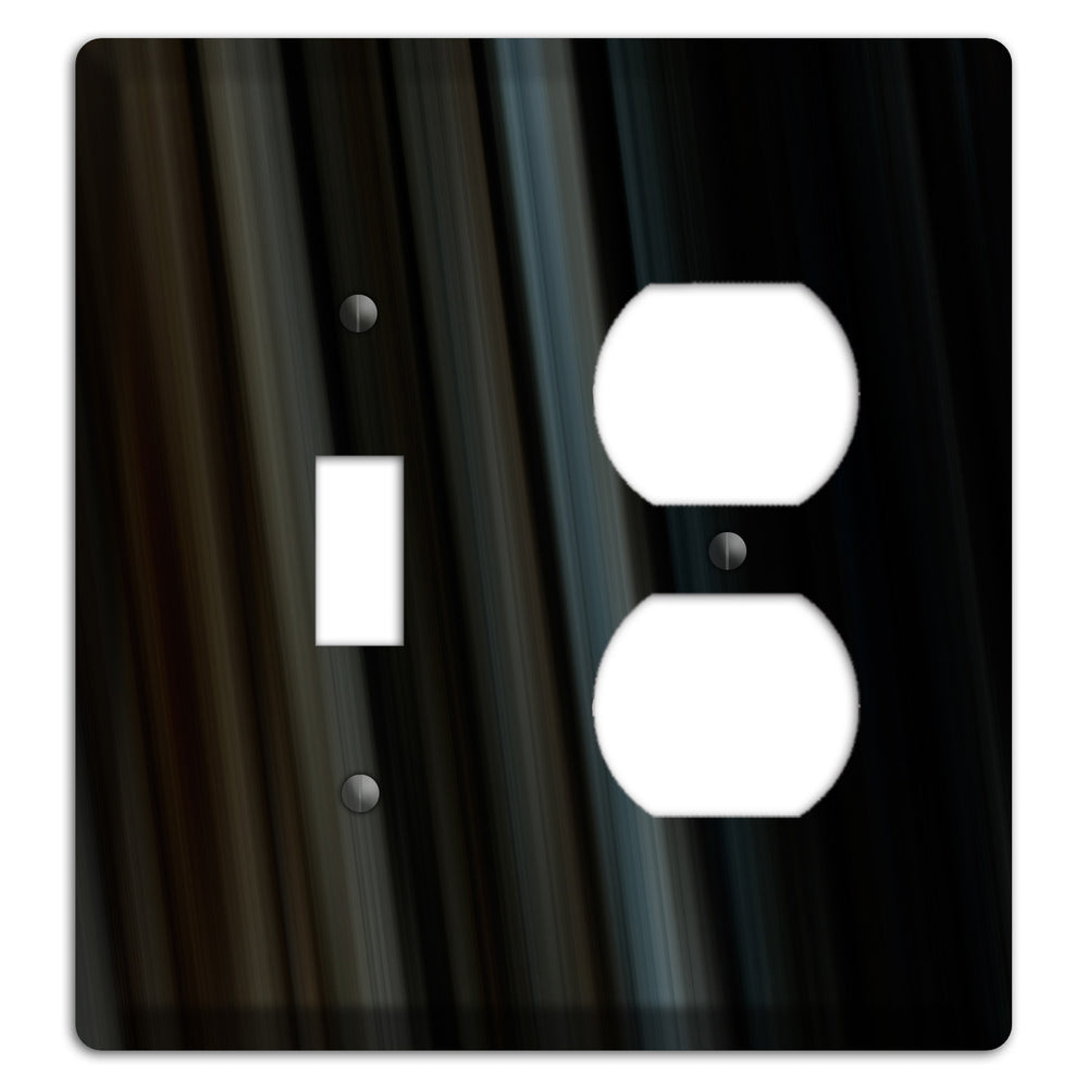 Black Ray of Light Toggle / Duplex Wallplate