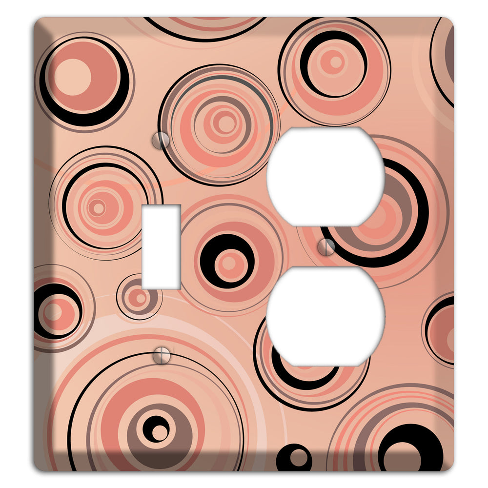 Salmon Circles Toggle / Duplex Wallplate