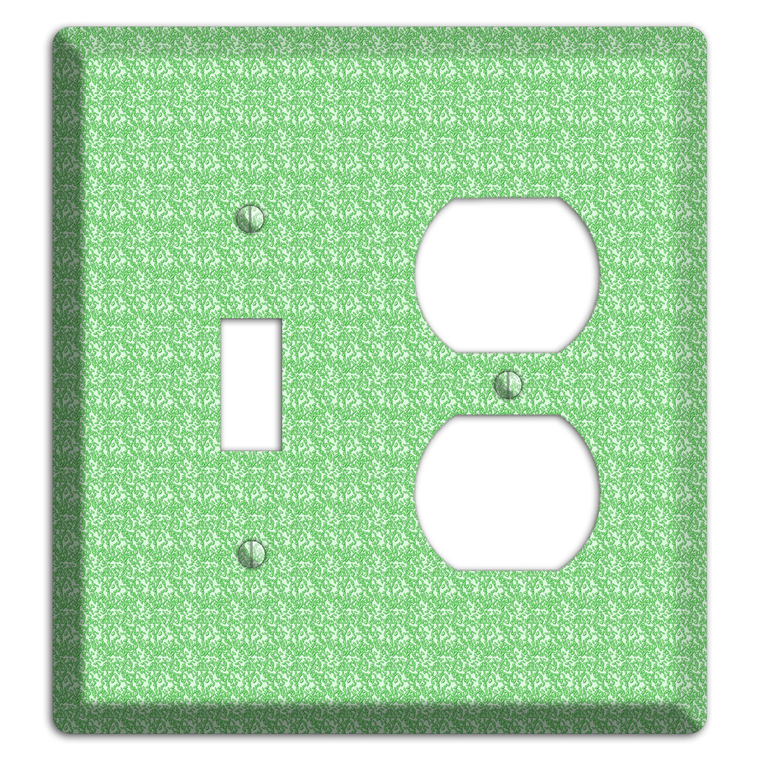 Green Pattern Toggle / Duplex Wallplate
