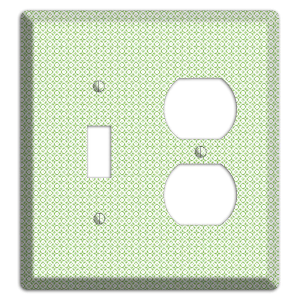 Light Green Tiny Geometric Toggle / Duplex Wallplate