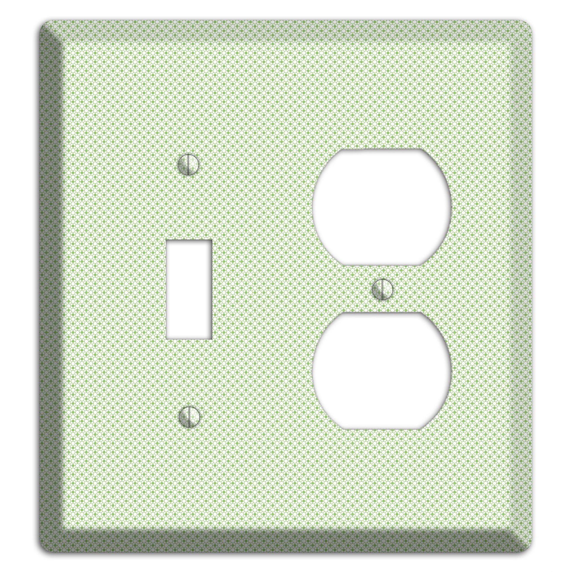Light Green Tiny Geometric Toggle / Duplex Wallplate