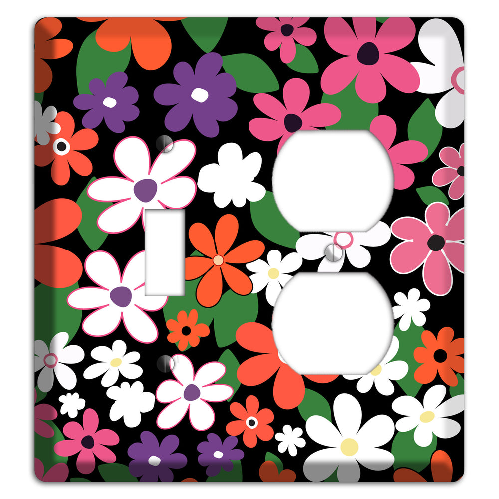 Hippie Flowers Toggle / Duplex Wallplate