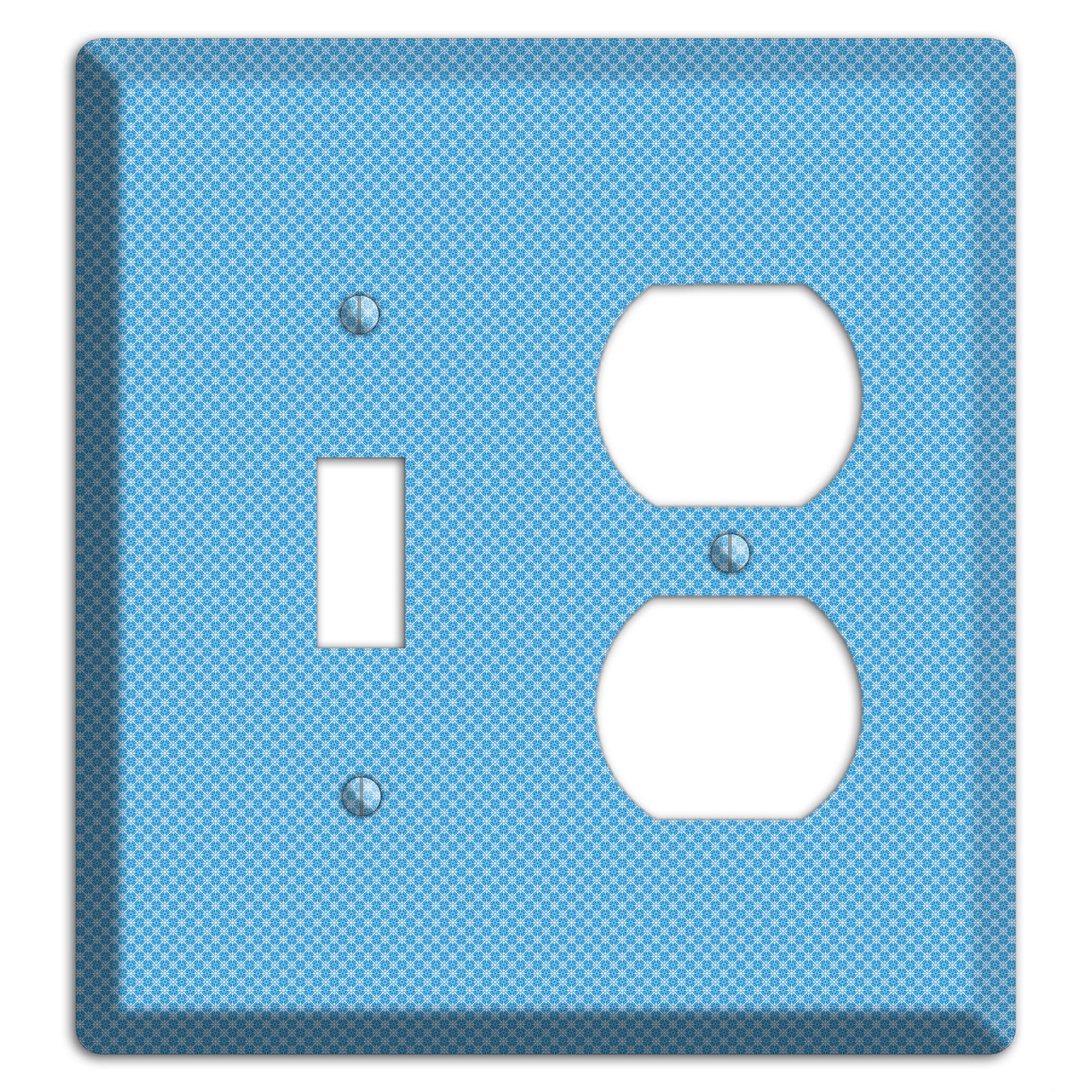 Light Blue Tiny Check Toggle / Duplex Wallplate