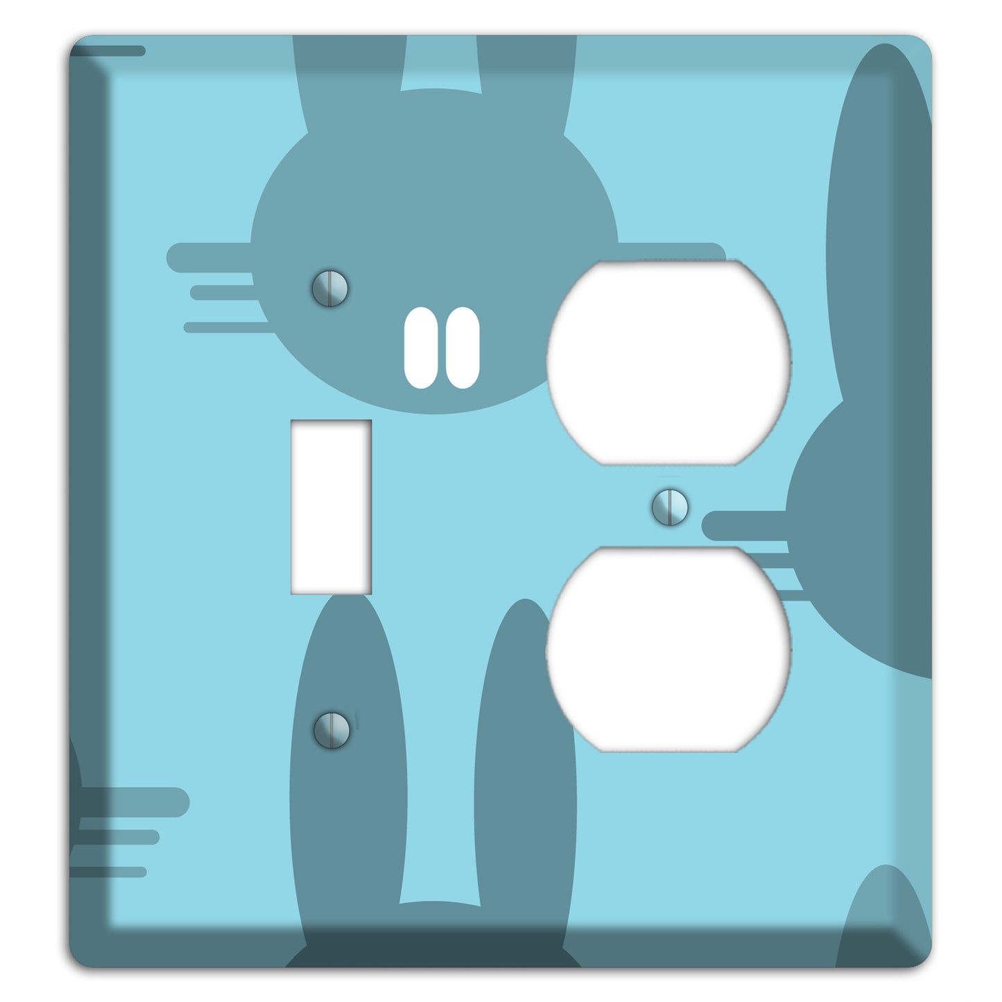 Blue Bunny Toggle / Duplex Wallplate