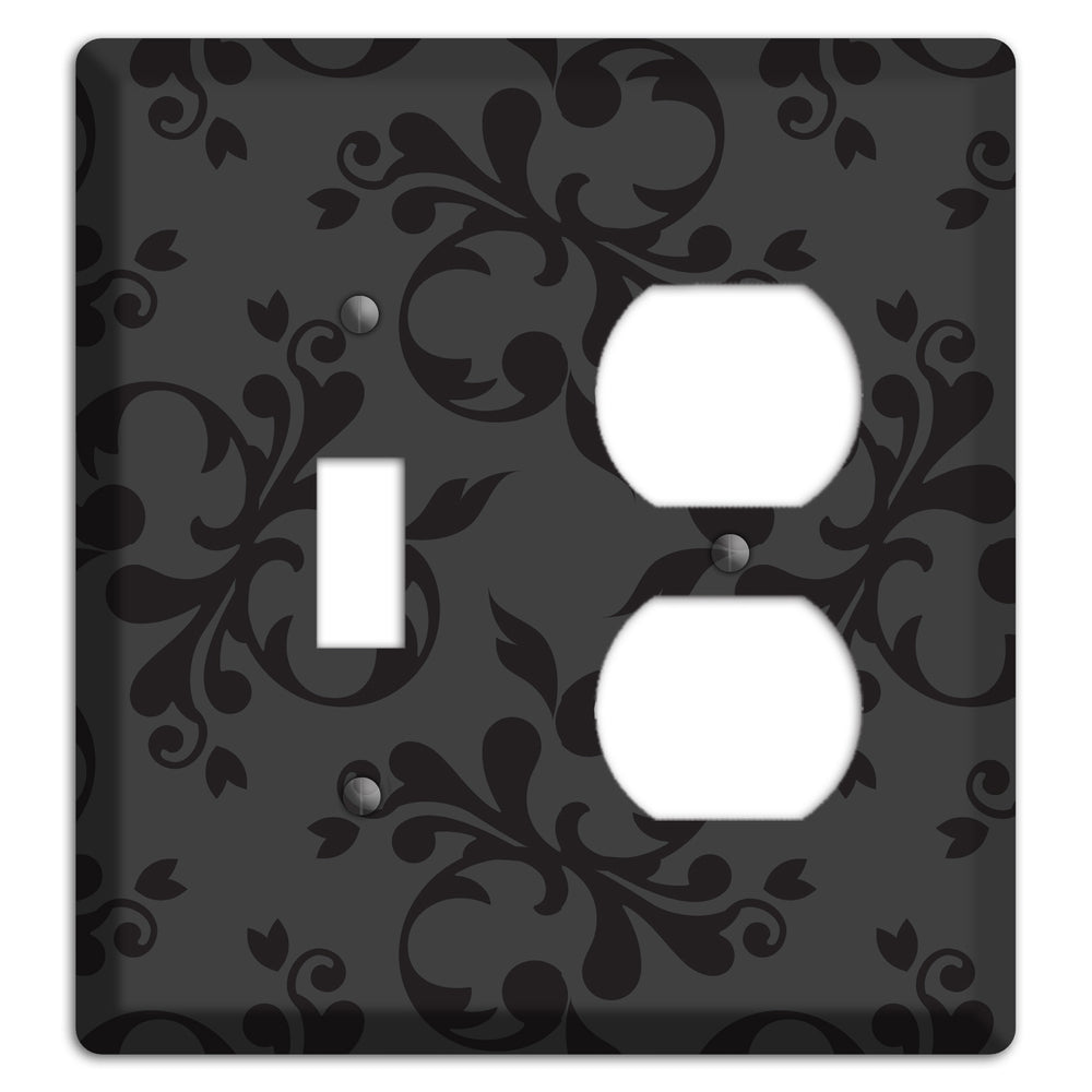 Grey Victorian Toile Toggle / Duplex Wallplate