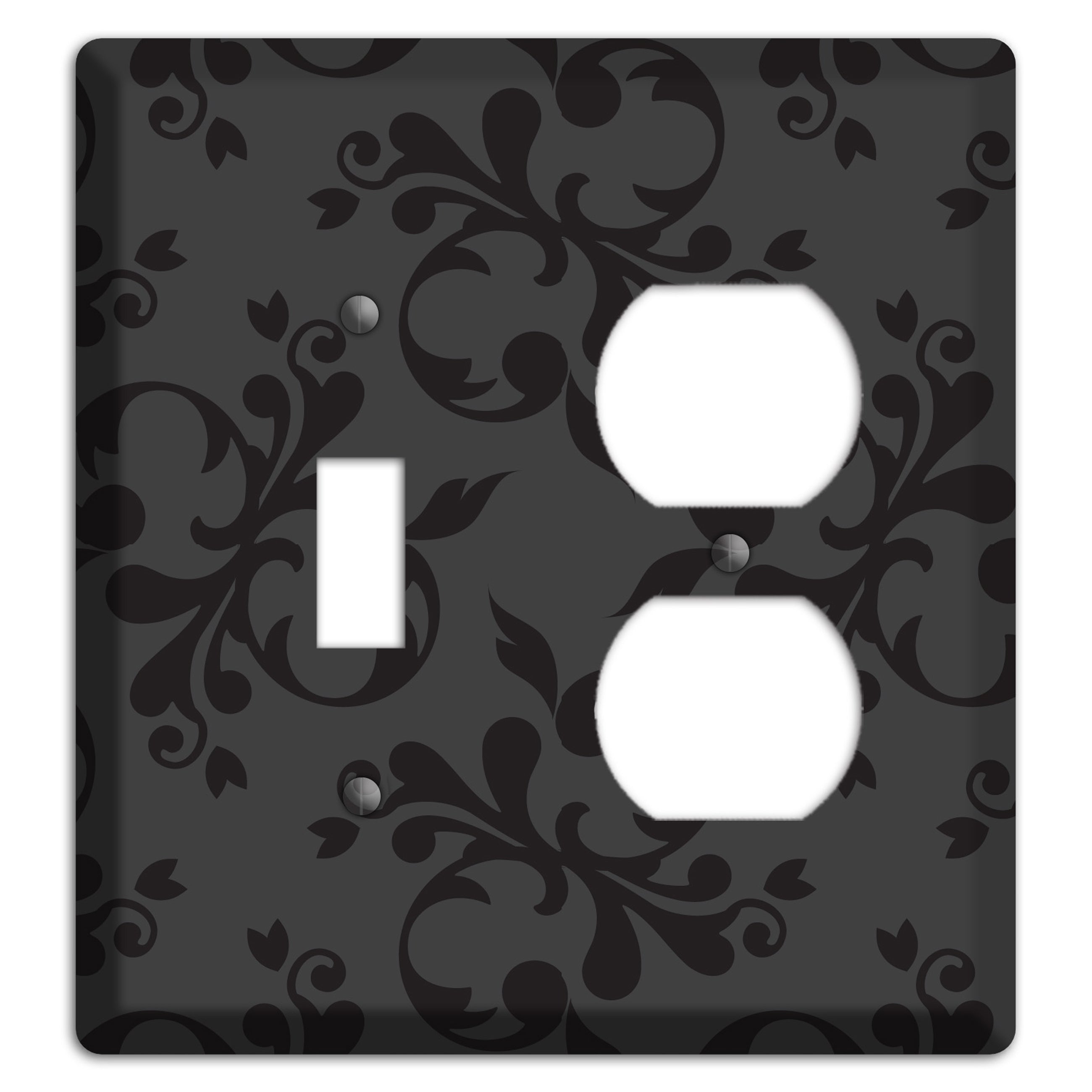 Grey Victorian Toile Toggle / Duplex Wallplate