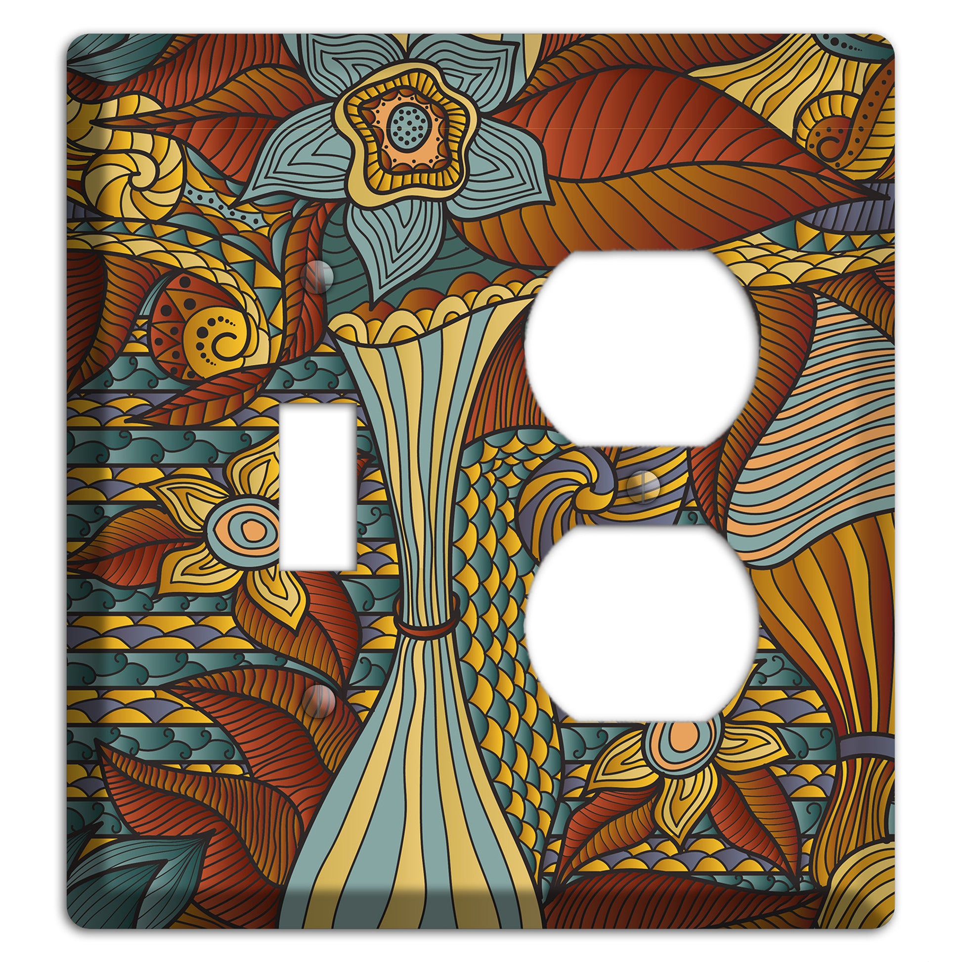 Retro Flourish 4 Toggle / Duplex Wallplate