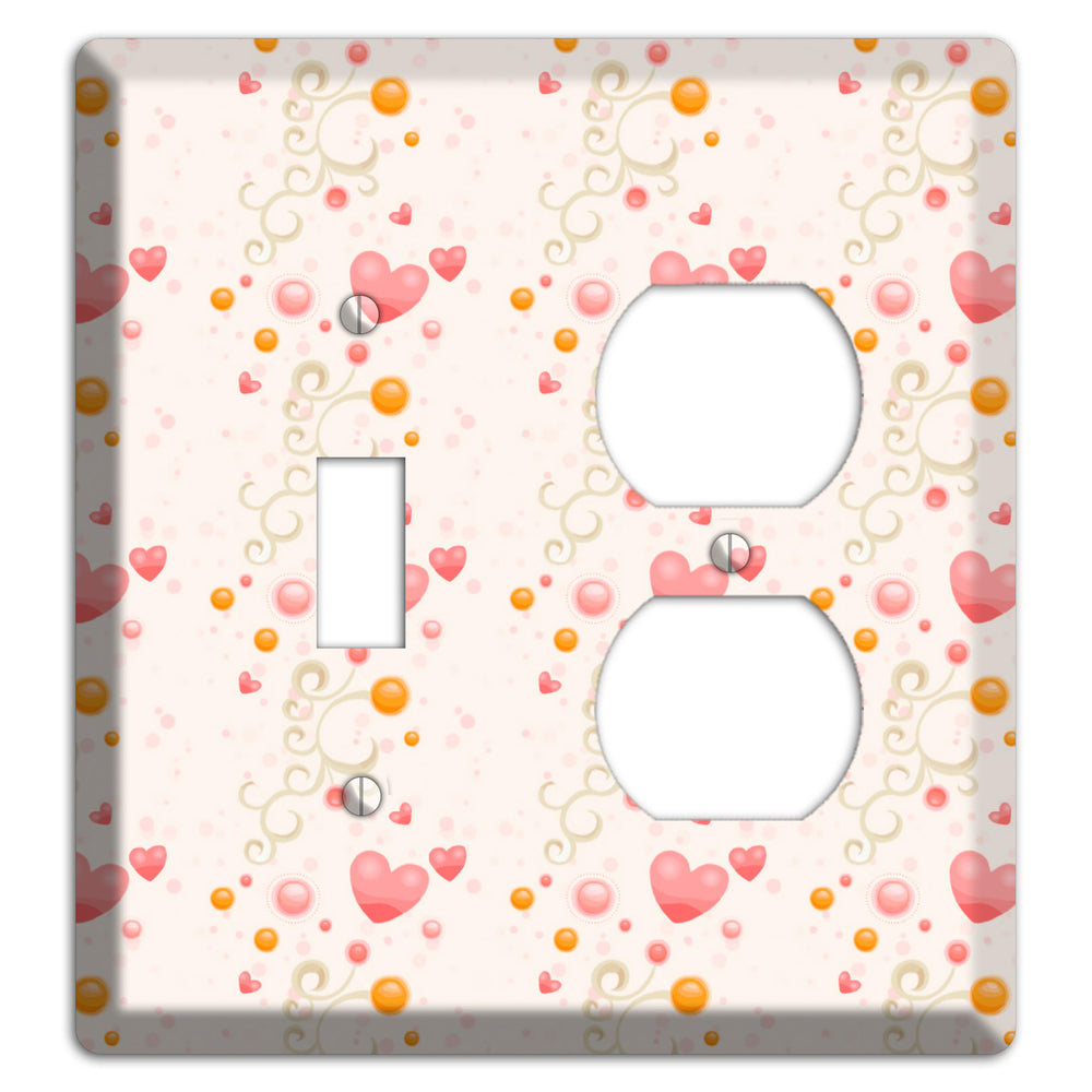 Bubbly Hearts Toggle / Duplex Wallplate