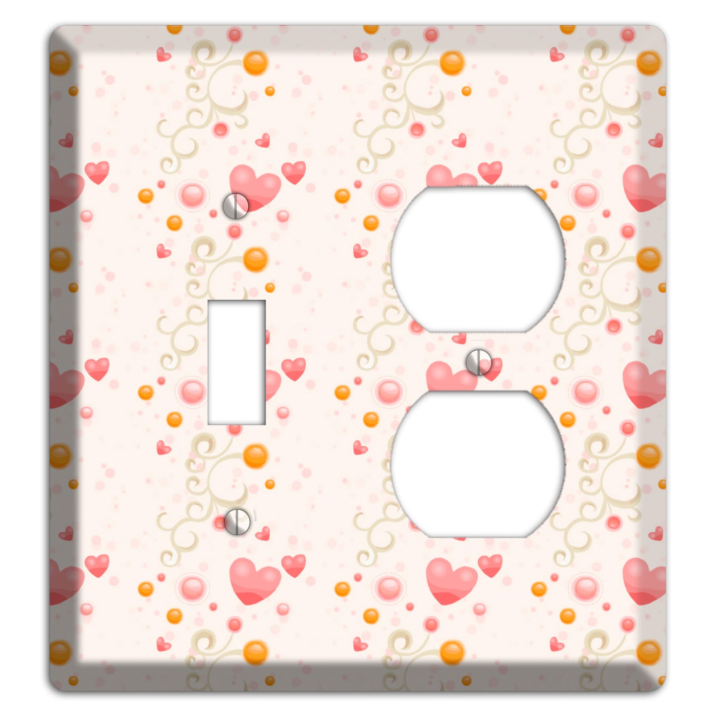Bubbly Hearts Toggle / Duplex Wallplate