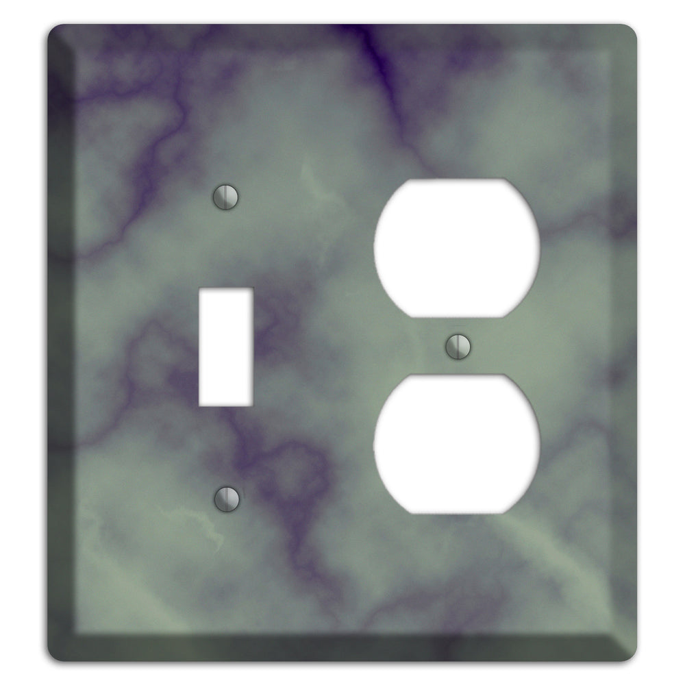 Mid Gray Marble Toggle / Duplex Wallplate