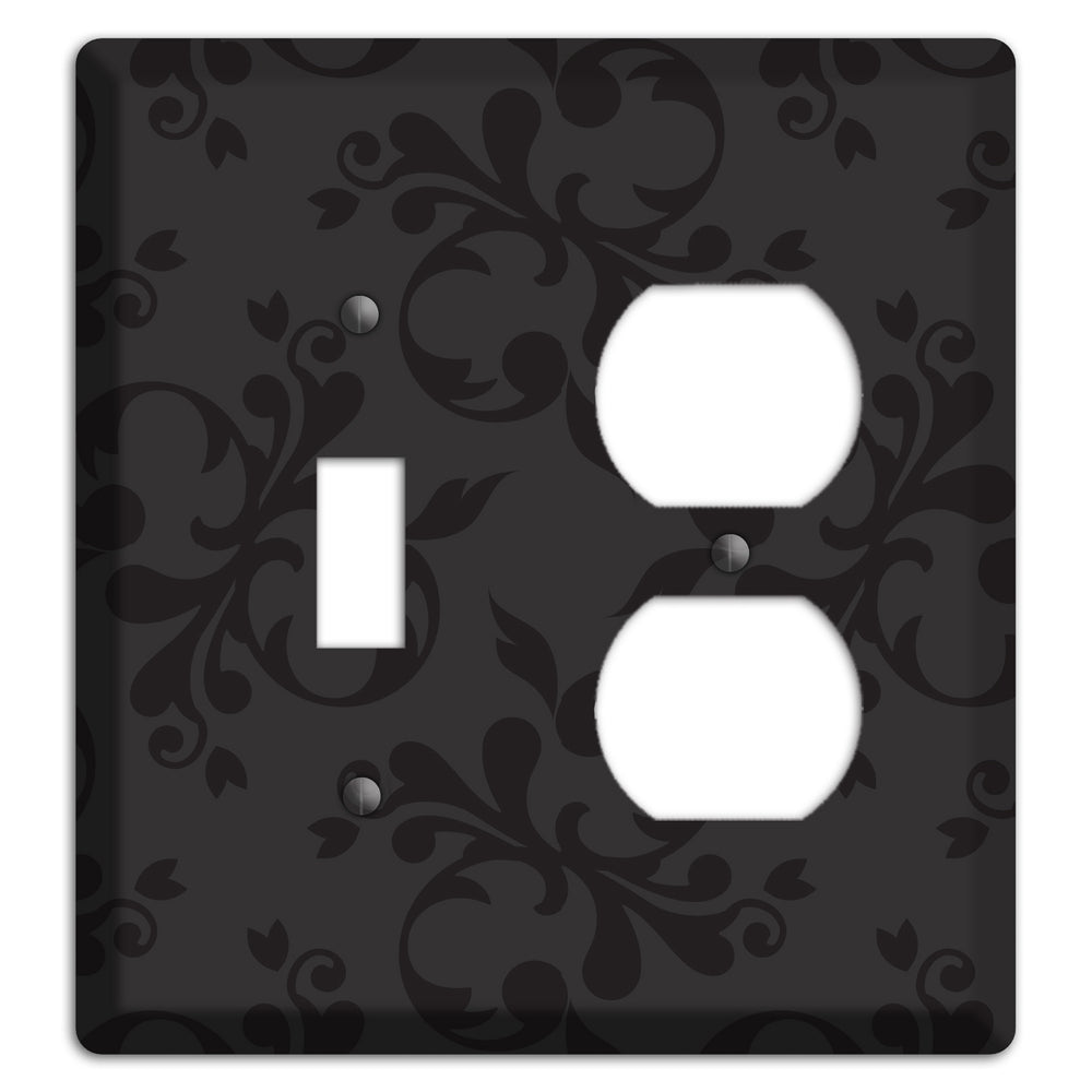 Black Victorian Toile Toggle / Duplex Wallplate